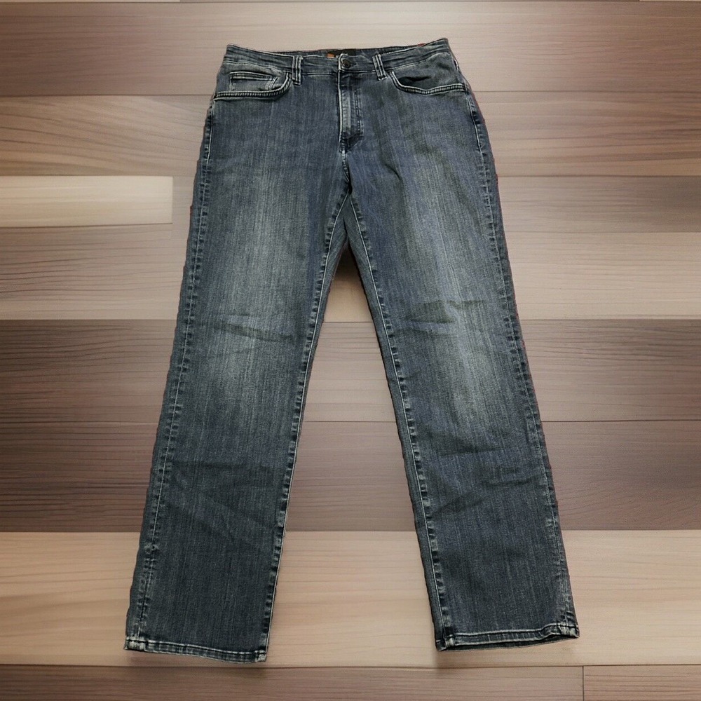 34 Heritage 35/32 Charisma Comfort-Rise Classic Stretch Denim Jeans